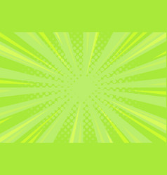 Green Comic Background With Zoom Lines