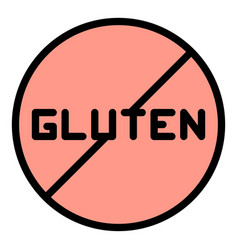 No Gluten Icon Flat