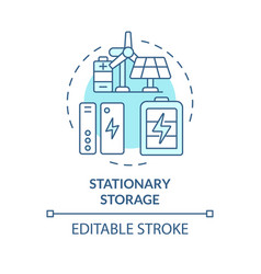 Stationary Storage Soft Blue Concept Icon