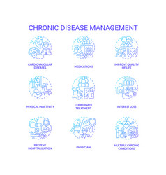 Chronic Disease Management Blue Gradient Concept