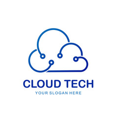 Cloud Tech Outline Style Logo