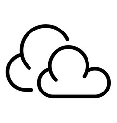 Misty Cloud Icon Outline Style