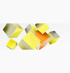 3d Abstract Background Flying Cubes