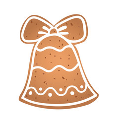 Holiday Gingerbread Cookie In Shape Of Bell