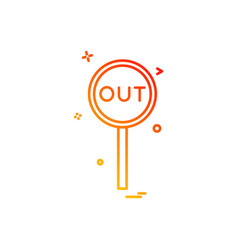 Out Decision Umpire Icon Design