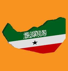 Republic Somaliland Map Flag 3d