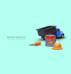 Web Poster For Repair Service With Place Text