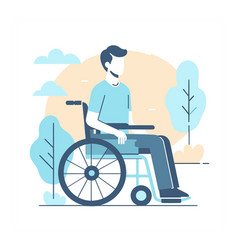 Young Adult Male In A Wheelchair At The Park Calm