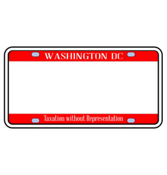 Blank Washington Dc License Plate