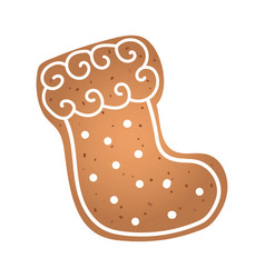 Holiday Gingerbread Cookie In Shape Of Boots