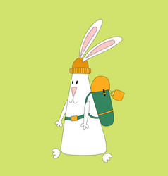 Rabbit Symbol Of 2023 With Backpack