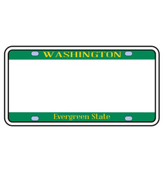 Blank Washington State License Plate