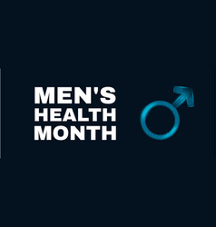 Mens Health Month Concept Banner Template