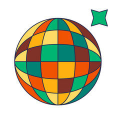 Disco Ball Club Or Party Colorful Sticker