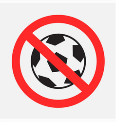 Soccer Football Sport Forbidden Sign Sticker