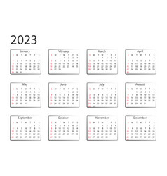 Calendar 2023 Year The Week