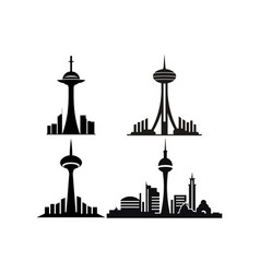 Tehran City Skyline Silhouette Background