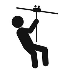 Zip Line Icon Simple Style