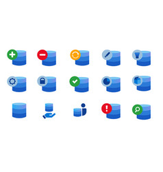 Database Data Center Technology Icon Set