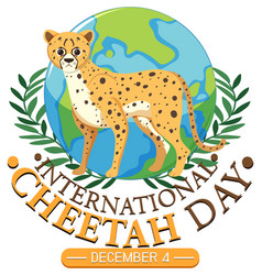 International Cheetah Day Poster Template