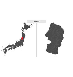 Map Of Yamagata Prefecture Of Japan