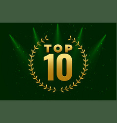 Shiny Top 10 Award Golden Background