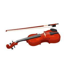 Wooden Violin With Bow