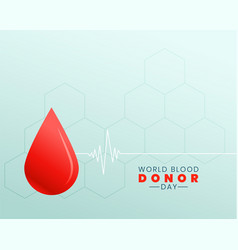 World Blood Donor Day With Red Blood Drop