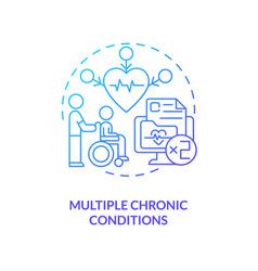 Multiple Chronic Conditions Blue Gradient Concept