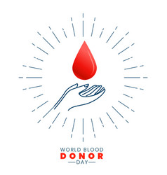 Saving Blood Drop Concept For Blood Donor Day