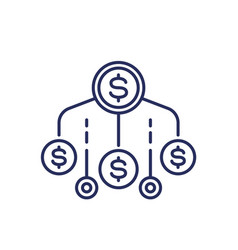 Financial Assets Income Sources Line Icon