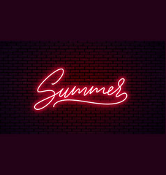 Summer Neon Hand Drawn Lettering