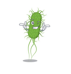 Cartoon Design Concept Ecoli Bacteria