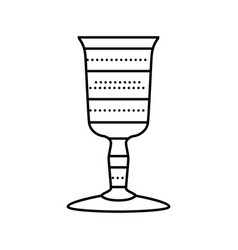 Kiddush Cup Jewish Line Icon