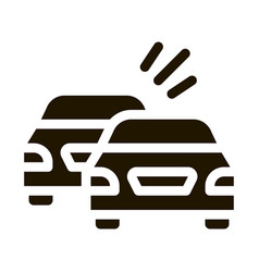 Overtaking Previous Car Icon Glyph