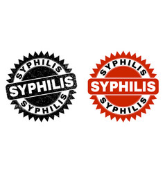 Syphilis Black Rosette Stamp With Rubber Texture