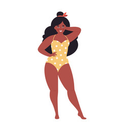 Attractive Overweight Black Woman In Swimsuit