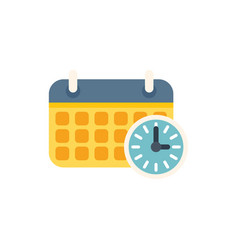 Calendar Time Icon Flat Work Control