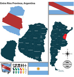 Map Of Entre Rios Province Argentina