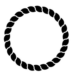 Monochrome Black And White Circle Rope Frame Line