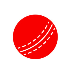 Red Cricket Ball Flat Icon