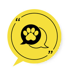 Black Paw Print Icon Isolated On White Background