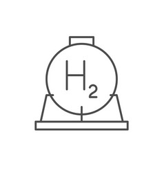 Hydrogen Tank Line Outline Icon