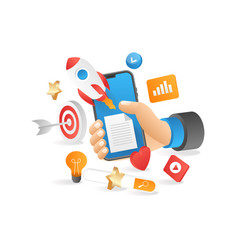 Isometric Flat 3d Social Media Digital Marketing