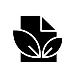 Paper Recycling Black Glyph Icon