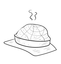 Pie Hot Baked Goods Doodle