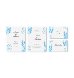 Wedding Invitation Cards Navy Blue Watercolor