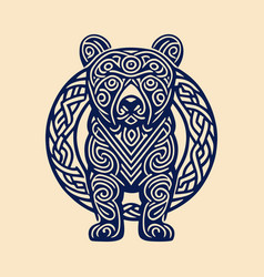 Celtic Knot Pattern Like A Bear Totem Animal