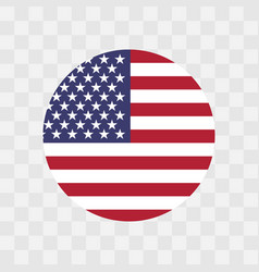 Circle Flag Of United States America