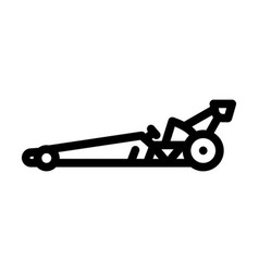 Dragster Sport Car Line Icon